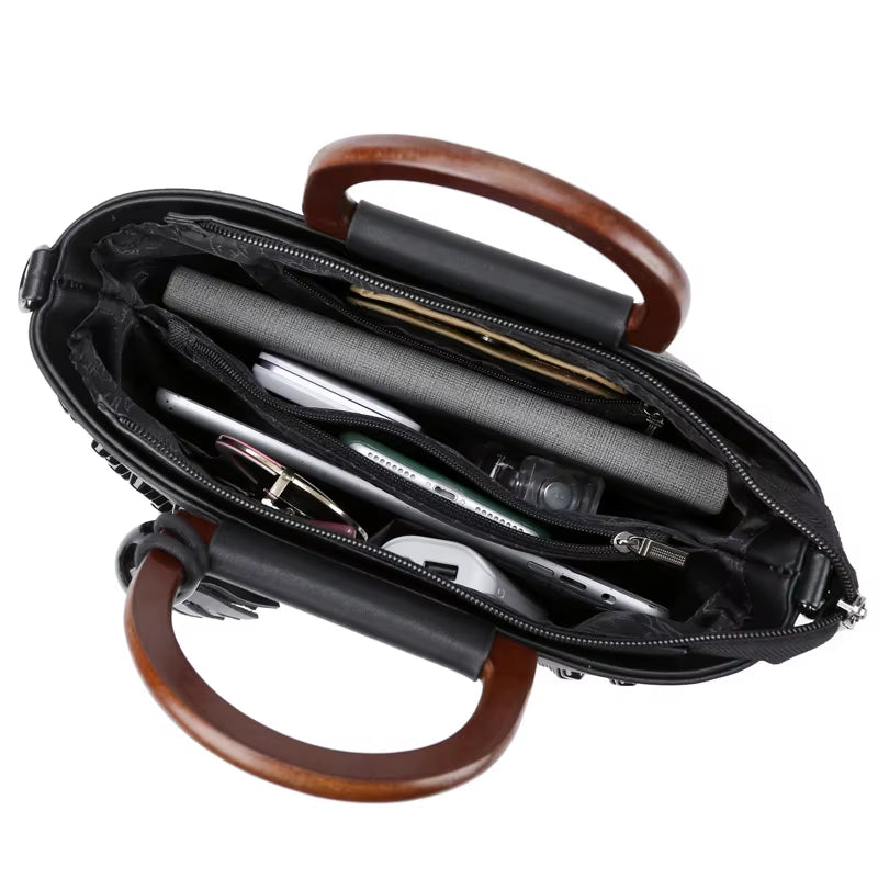 Fashion Sheepskin Leather Women Handbag Luxury Rivet Ladies Hand Bags Tote Bag Famous Brand Messenger Crossbody Bags for Women