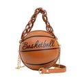 New Female Leather Pink Basketball Bag New Ball Purses for Teenagers Women Shoulder Bags Crossbody Chain Hand Bags