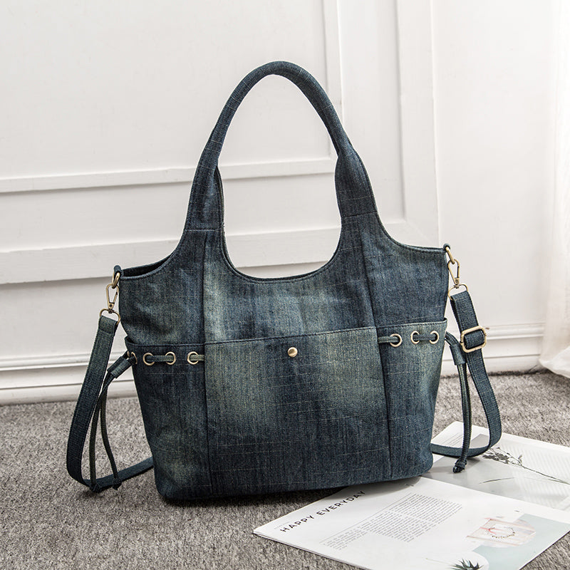 The Vertical Denim Messenger | Structured Urban Organizer