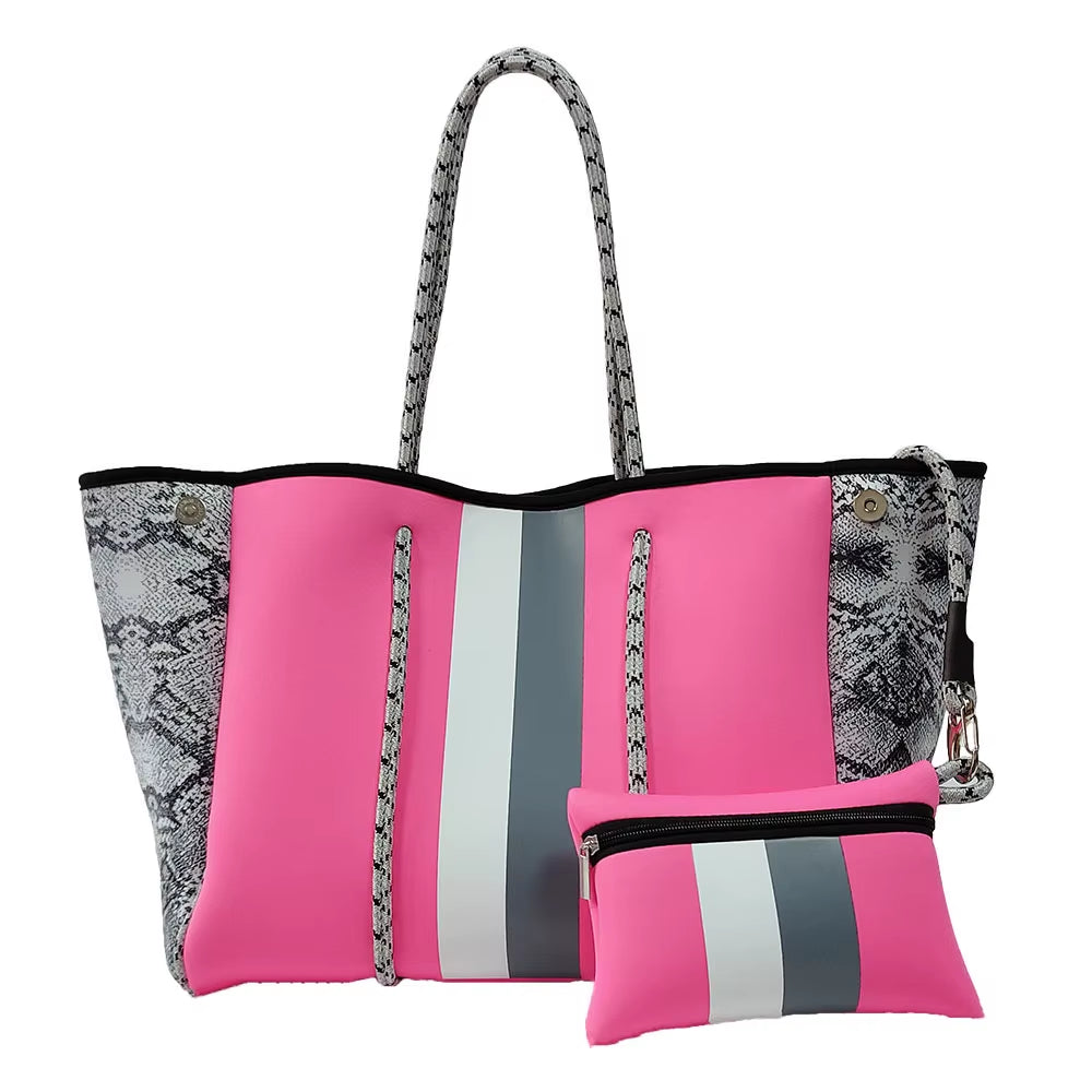 Luxury Spring Summer Women Shoulder Bag Large Neoprene Light Handbags Bolsas Female Travel Beach Holiday Handbags