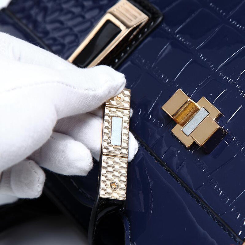  The Executive Crocodile Satchel | Structured Top-Handle Professional Bag