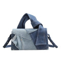 The Denim-Aesthetic Urban Patchwork Sling | Streetwear Rectangular Bag