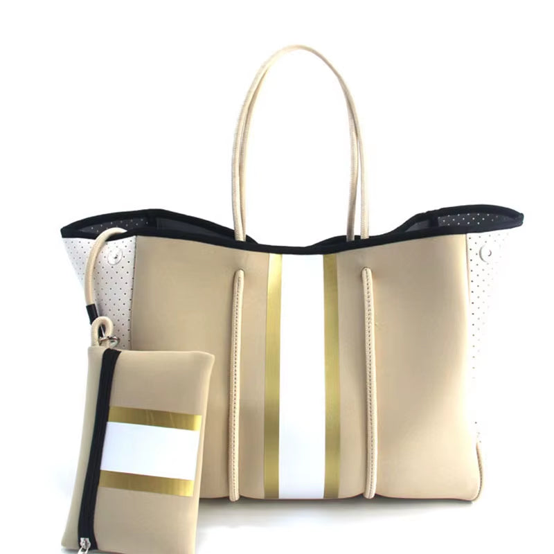 Luxury Spring Summer Women Shoulder Bag Large Neoprene Light Handbags Bolsas Female Travel Beach Holiday Handbags