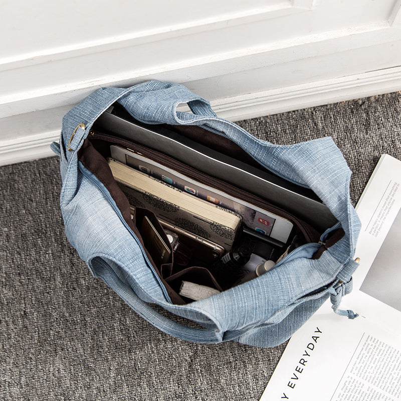 The Vertical Denim Messenger | Structured Urban Organizer