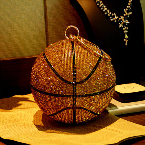  The Courtside Luxe | Novelty Basketball & Football Banquet Clutch